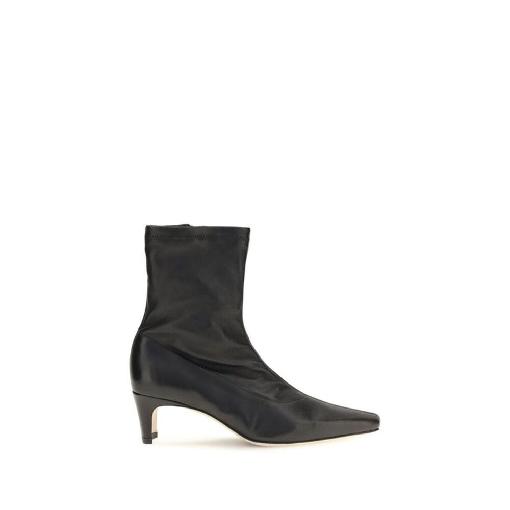 Staud Black Calf Leather Bos Taurus Ankle Women's Boots